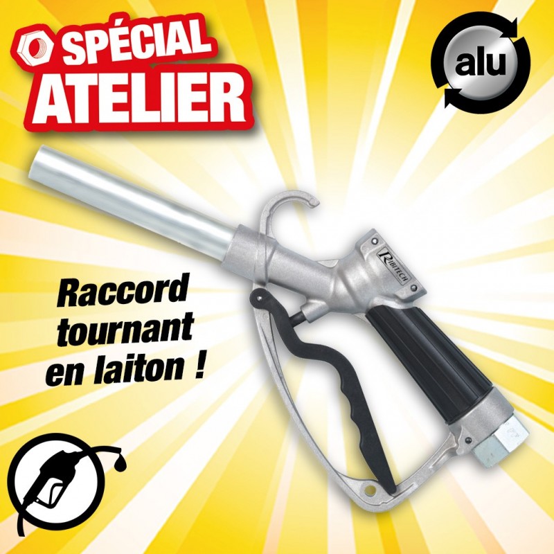 Pistolet Automatique à Raccord Tournant Pour Diesel - Débit Max 60 L/min, Marque Maestri, Pour Station-Service, Garage