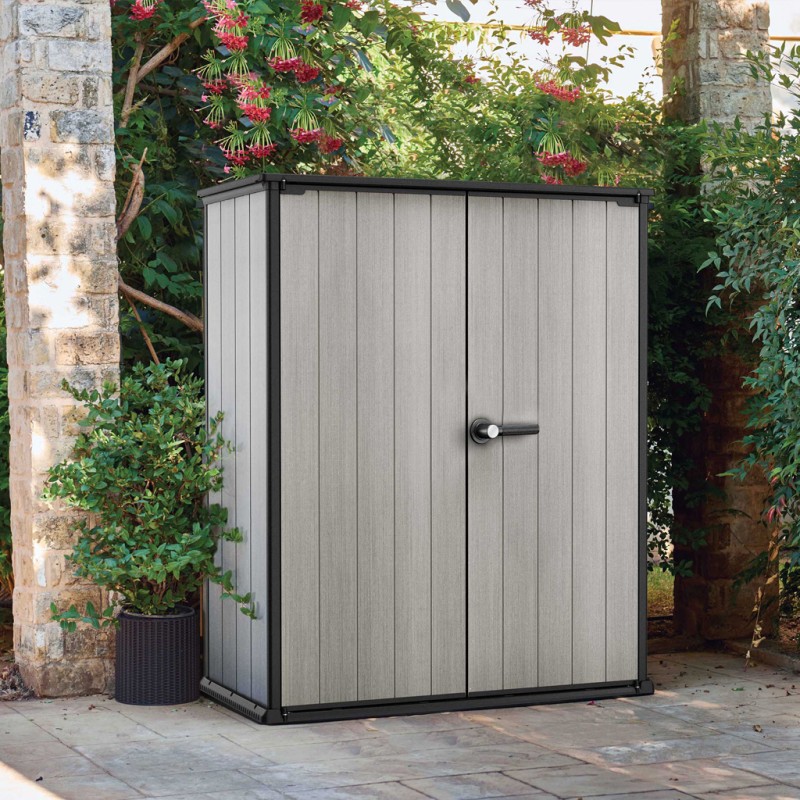 armoire jardin resine haute brossium ® 1400l gris