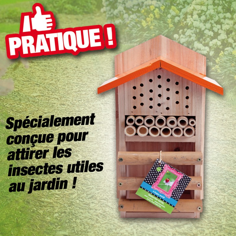 Maison en bois pour équation d'insectes, nids, boîte, ruche, abri pour  insectes, boîte à insectes, maison, outils de miel, décoration de jardin