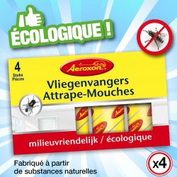 Papier tue-mouches collant Fly Magnet par Terro sans odeur, 4/pqt