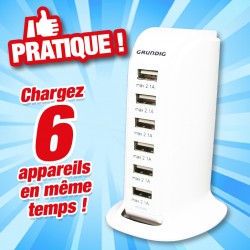 outiror : adaptateur secteur 6 prises usb