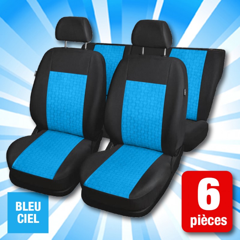 outiror : housses de sieges bleu clair 6 pieces outiror : housses de sieges bleu clair 6 pieces