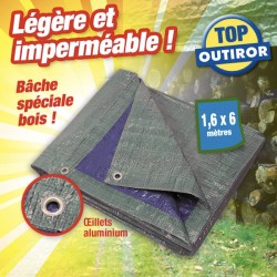 Bâche spéciale tas de bois et bûches