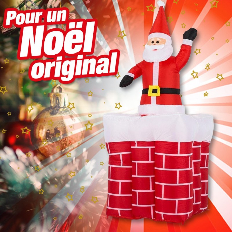 outiror pere noel gonflable dans cheminee 76010180011 outiror pere noel gonflable dans cheminee 76010180011