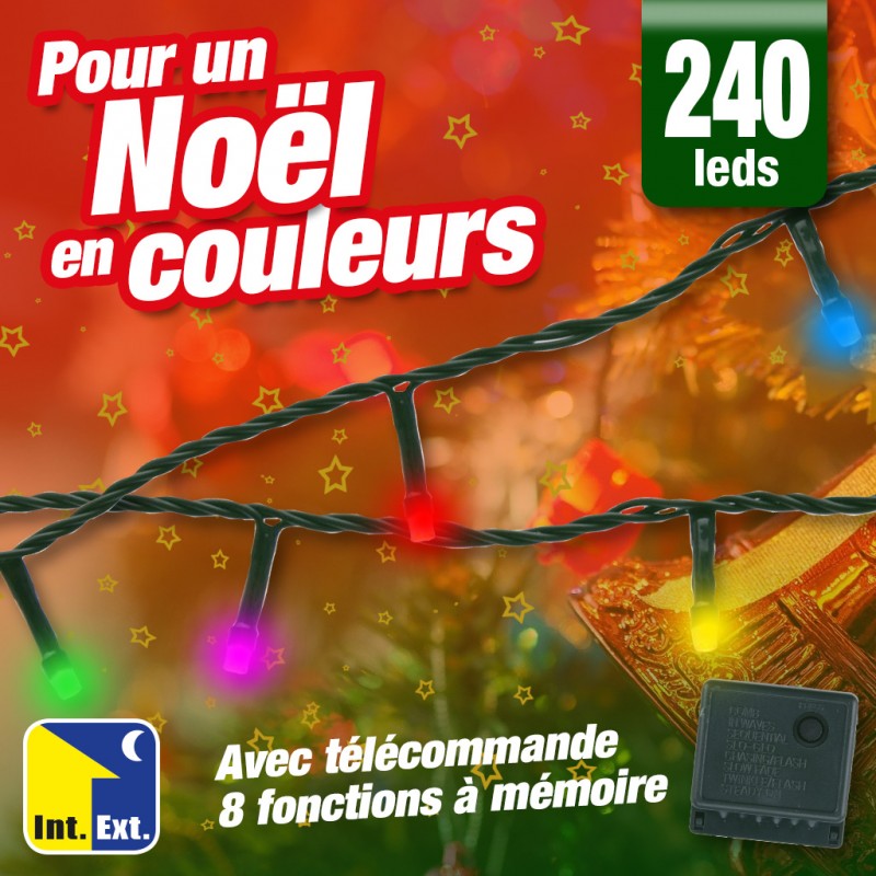 outiror - lumiere 240 led multicouleur outiror - lumiere 240 led multicouleur