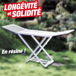 outiror - Étendoir Oryx pliable en résine 57 cm x h88 cm x longueur 1.28m