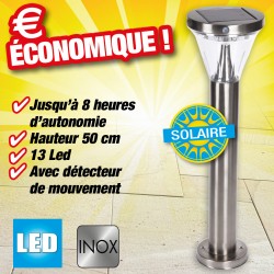 outiror - Lampe solaire - hauteur 50cm à fixer au sol