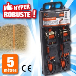 outiror - lot de 2 sangles, orange avec fixation