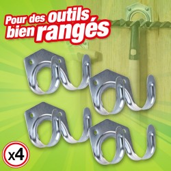 outiror - crochets metal double, 7cm de large