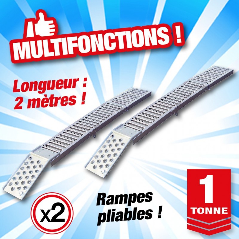 outiror lot de 2 rampes de levage pliantes multifonction 1t 134011180048 outiror lot de 2 rampes de levage pliantes multifonction 1t 134011180048