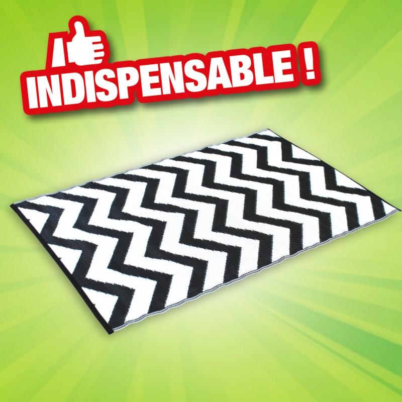 Outiror - Tapis d'extérieur noir et blanc Outiror - Tapis d'extérieur noir et blanc