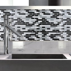 Outiror - Carrelage Adh 25x25cm - Gris Mosaic 04