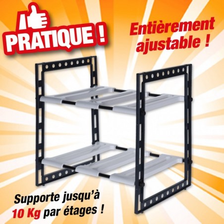 outiror-rayonnage-rangement-sous-evier-ajustable-125601190089 outiror-rayonnage-rangement-sous-evier-ajustable-125601190089