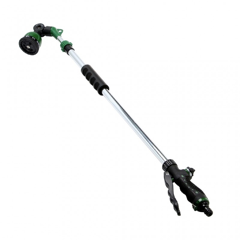 Lance D'arrosage Télescopique - 9 Jets, Longueur 71 à 105 Cm, Tête Orientable, Réglage Débit