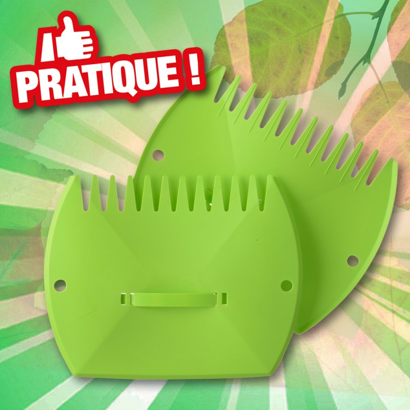 1 Paire De Ramasse-feuilles En Plastique - Râteau Et Pelle Pour Jardin - Vert, Léger Et Pratique