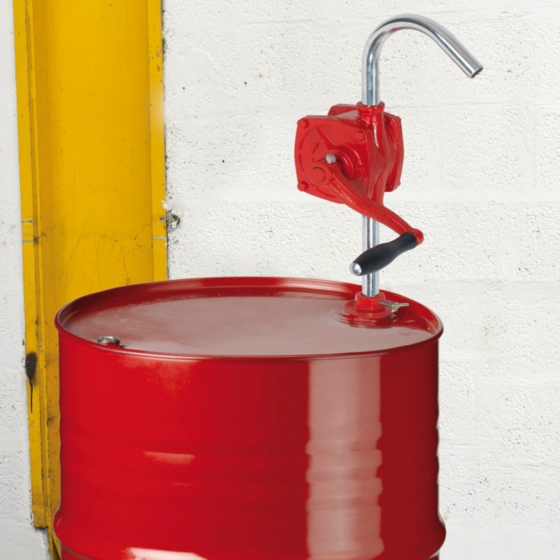 Pompe à Huile Manuelle à Manivelle - En Aluminium, Longueur 124 Cm - Pour Huile, Carburant, Huile De Cuisine - Débit 29 L/min