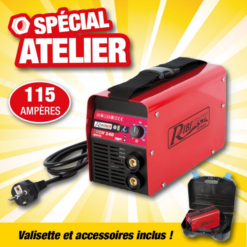 outiror-poste-souder-inverter-tech140-115-amperes-complet-en-malette-46002180398 outiror-poste-souder-inverter-tech140-115-amperes-complet-en-malette-46002180398