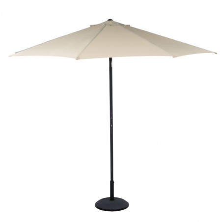 Parasol de couleur beige avec manivelle diamètre 3m