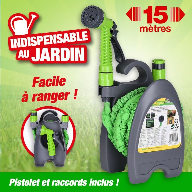 Outiror - Tuyau extensible 15 mètres - 01 Outiror - Tuyau extensible 15 mètres - 01
