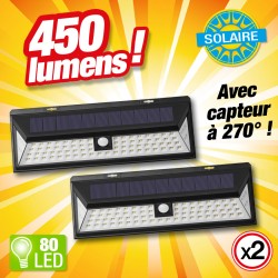 outiror - Lot de 2 projecteur solaire 80 LED - 1