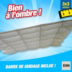 outiror Toile ombrage CouvTerrasse 3x3m ecru 176009190079