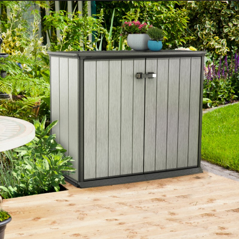 Armoire jardin résine basse 1000 L