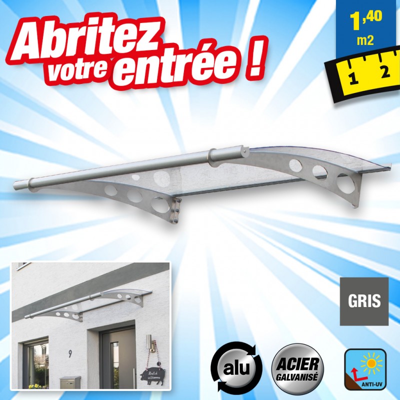 outiror Marquise alu Jupiter 150.5 x 91.5 x 17.5 cm gris 176009190090 outiror Marquise alu Jupiter 150.5 x 91.5 x 17.5 cm gris 176009190090