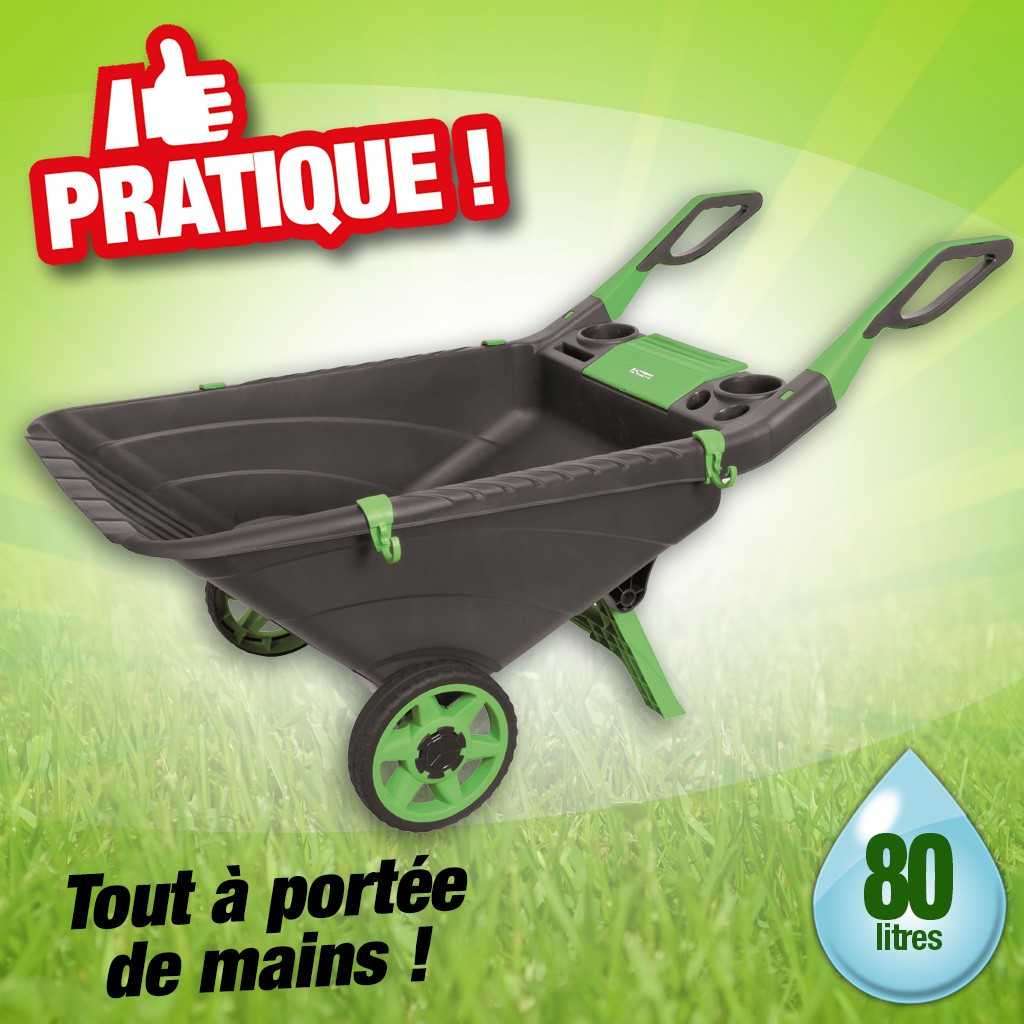 HTTPS: OUTIROR.COM IMG P 1 0 0 0 2 10002.JPG Brouette de jardin multifonctions ''carett''', 80L
