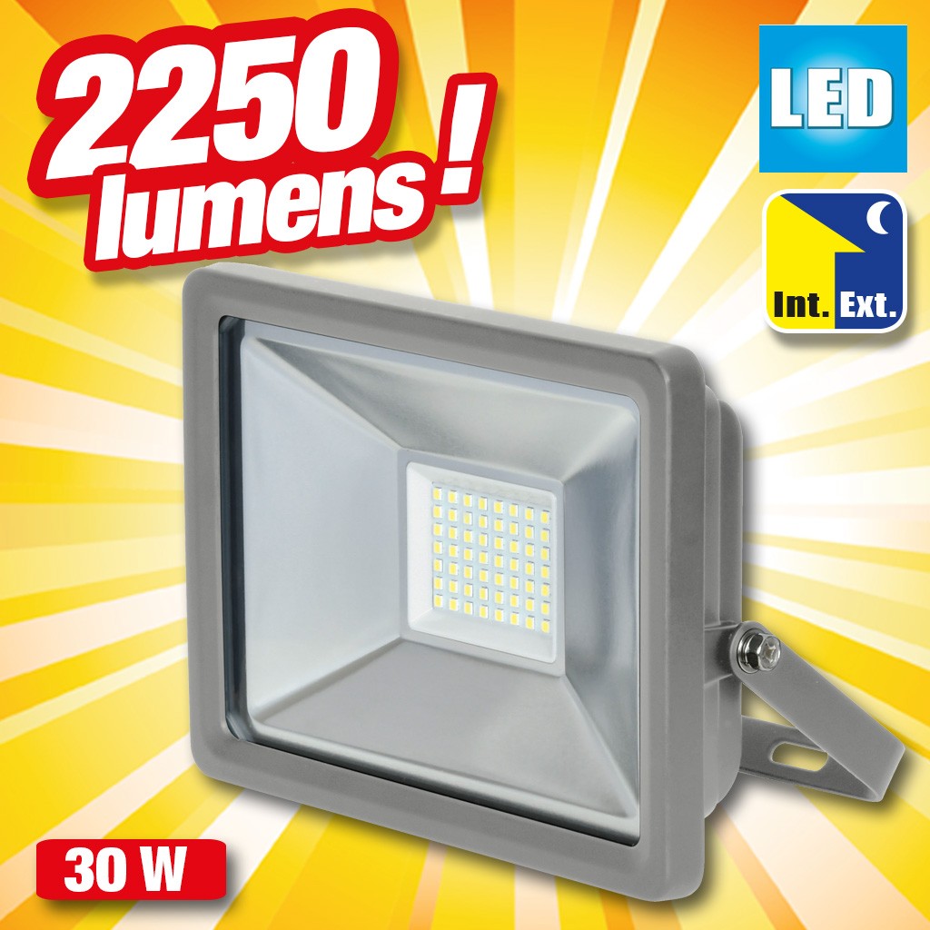 HTTPS: OUTIROR.COM IMG P 1 0 1 5 6 10156.JPG Ribimex PRSPOT32M Projecteur LED, plat, 30 W, gris, taille unique
