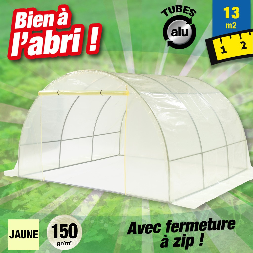 HTTPS: OUTIROR.COM IMG P 1 1 8 8 8 11888.JPG Serre tunnel type serre mara&icirc;cher - H220 x 360 x 365 cm - 13,0 m&sup2; 