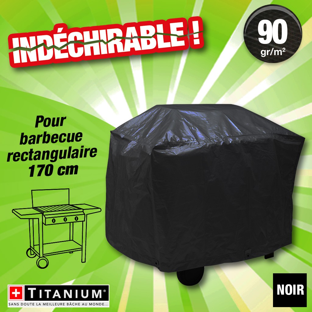 HTTPS: OUTIROR.COM IMG P 1 5 2 3 4 15234.JPG Chalet-Jardin 170 Housse pour Barbecue Rectangle 170X50X85CM, Noir