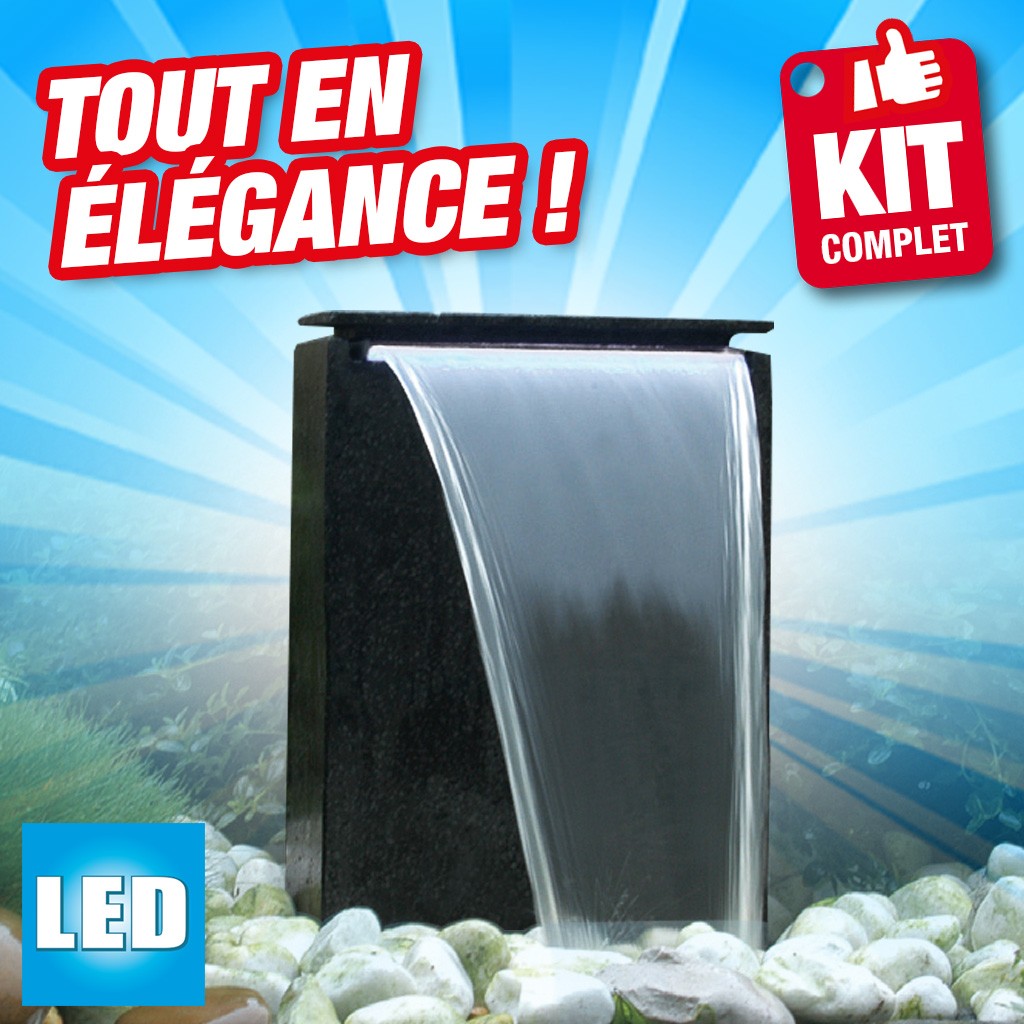 HTTPS: OUTIROR.COM IMG P 5 9 9 7 5997.JPG Kit fontaine UBBINK Vicenza cascade + pompe, noir, H.48 cm