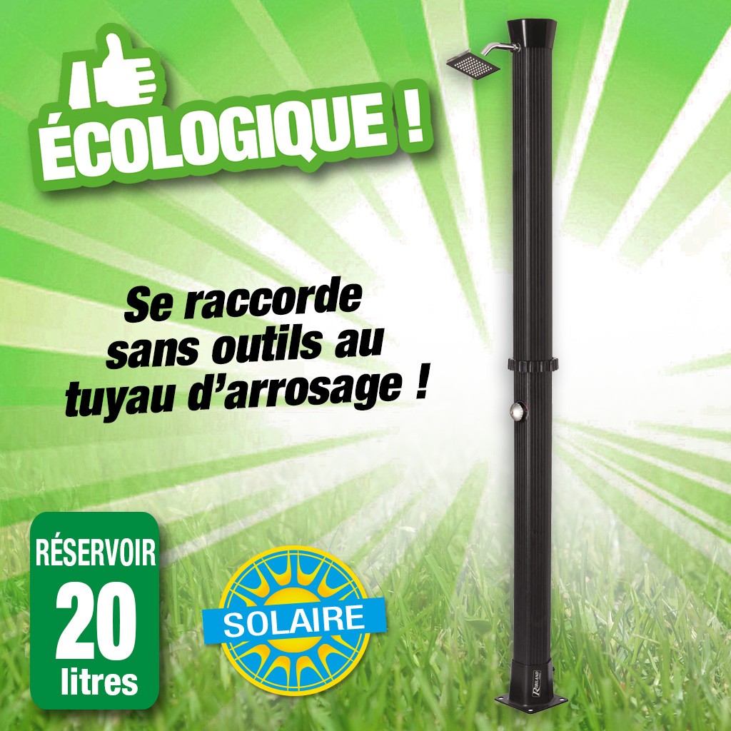 HTTPS: OUTIROR.COM IMG P 6 9 5 6 6956.JPG Douche solaire droit pvc noir Pra/ub,1405, 20 l