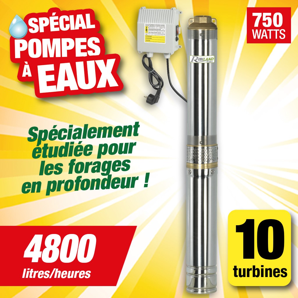 HTTPS: OUTIROR.COM IMG P 7 2 4 2 7242.JPG Ribimex - Pompe pour puits 750W, 4000 l/h