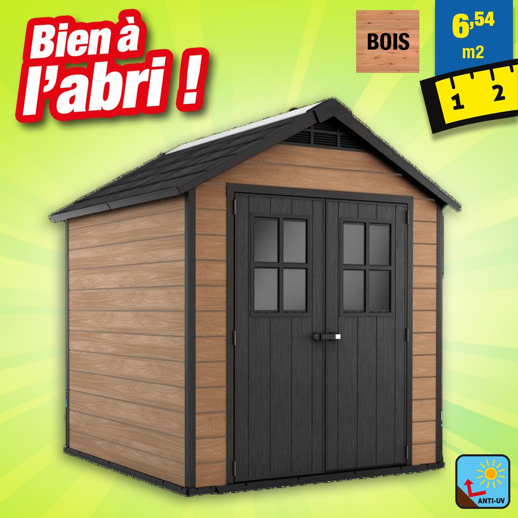 HTTPS: OUTIROR.COM IMG P 9 1 8 5 9185.JPG Keter - Abri de jardin en r&eacute;sine woodium&reg; 759 - 6 m&sup2; - Marron