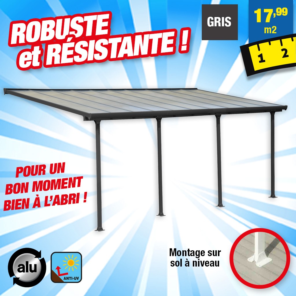 HTTPS: OUTIROR.COM IMG P 9 2 6 5 9265.JPG Canopia, Pergola Aluminium Patio Grise (300x610) Feria