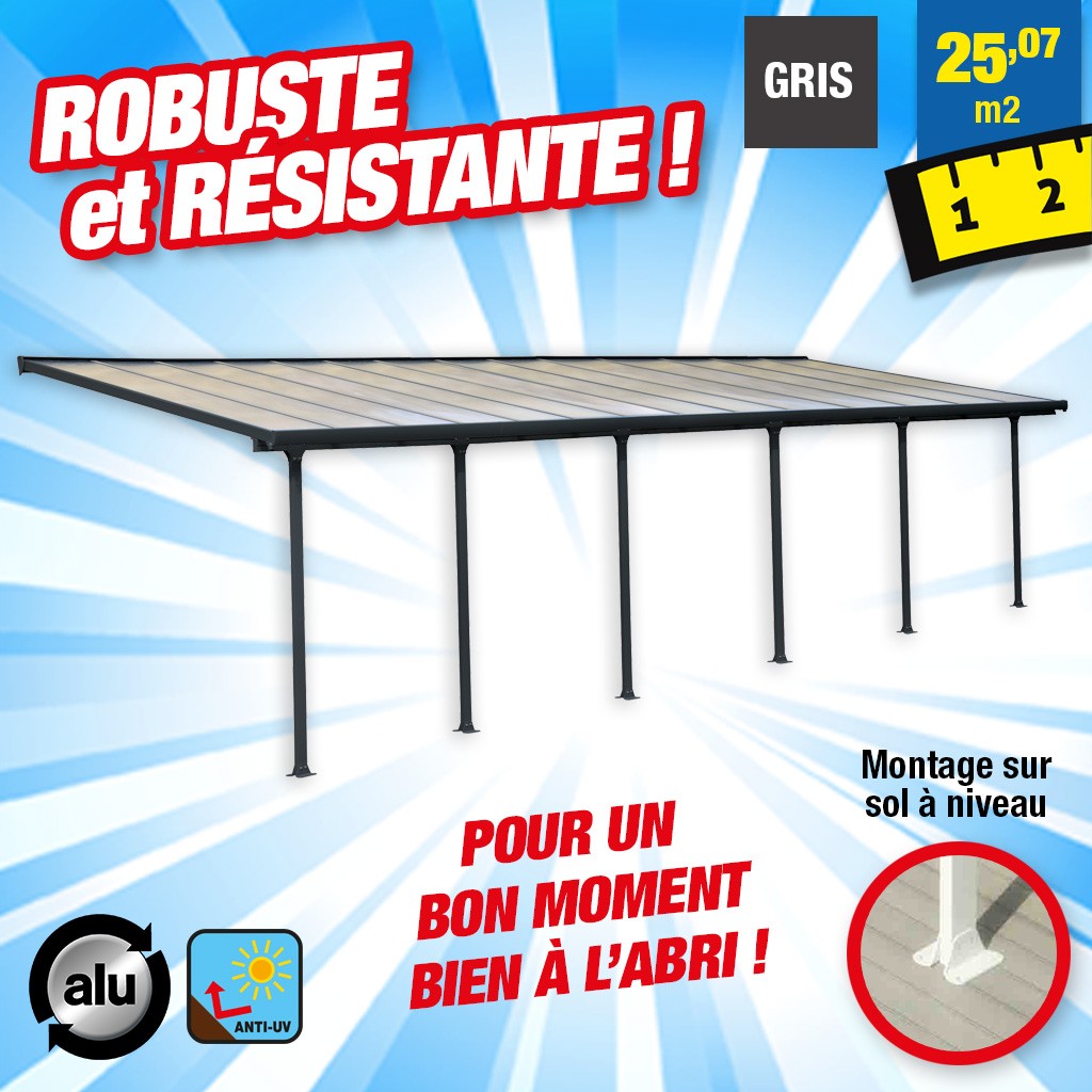 HTTPS: OUTIROR.COM IMG P 9 2 6 9 9269.JPG Canopia, Pergola Aluminium Patio Grise (300x850) Feria