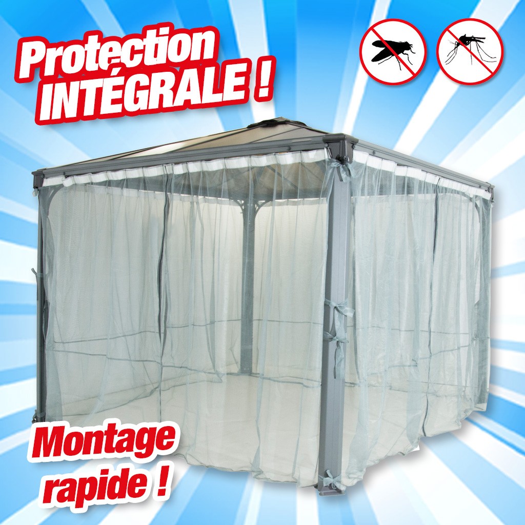 HTTPS: OUTIROR.COM IMG P 9 5 2 1 9521.JPG Moustiquaire tonnelle - Jardin d'hiver - 360x217 - blanc - lot de 2